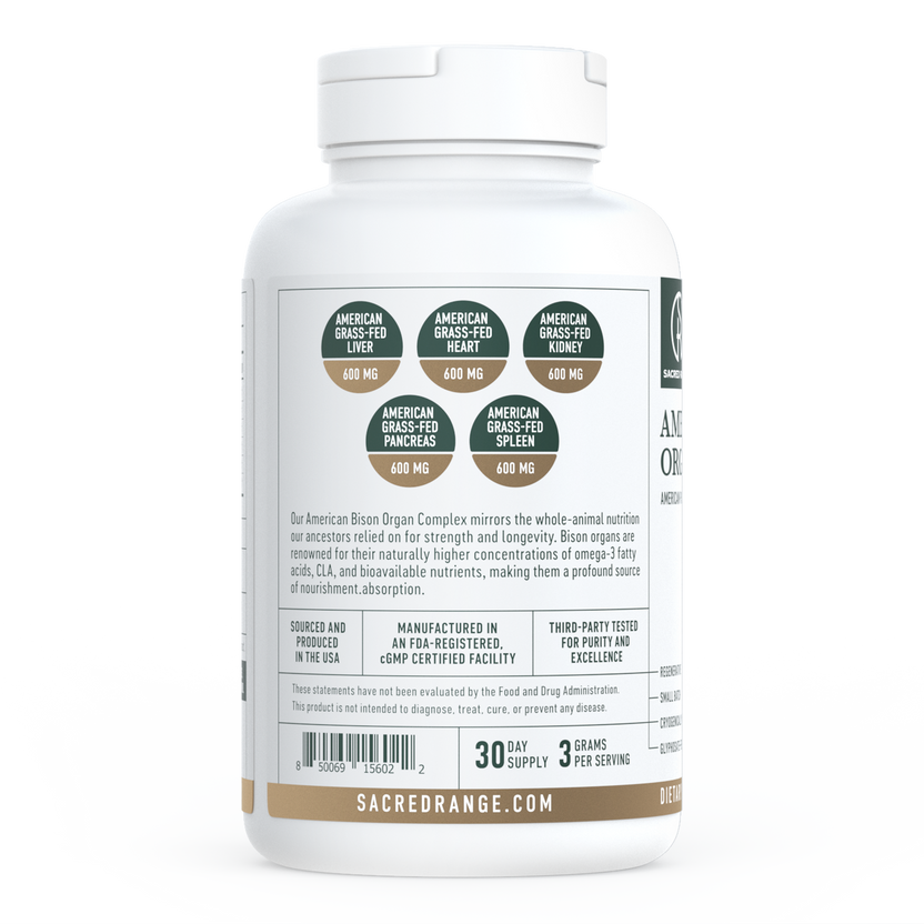 Bison Powder Bison Organ Supplements – Grass-Fed, Freeze-Dried | Sacred Range